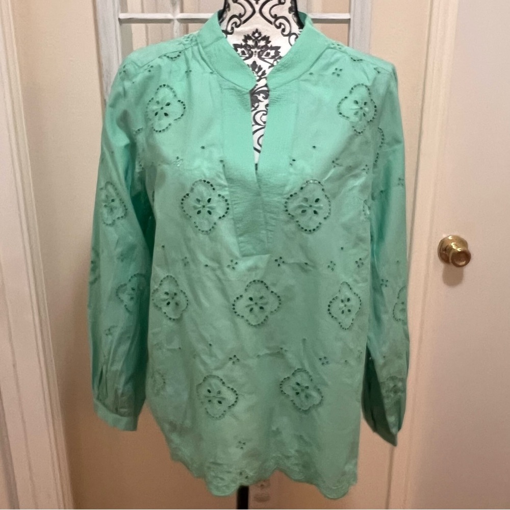 Talbots Women’s Floral Embroidered Top